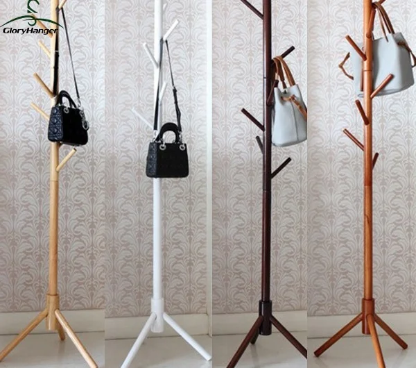 wooden coat hanger rack