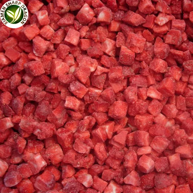 newest diced strawberries iqf frozen