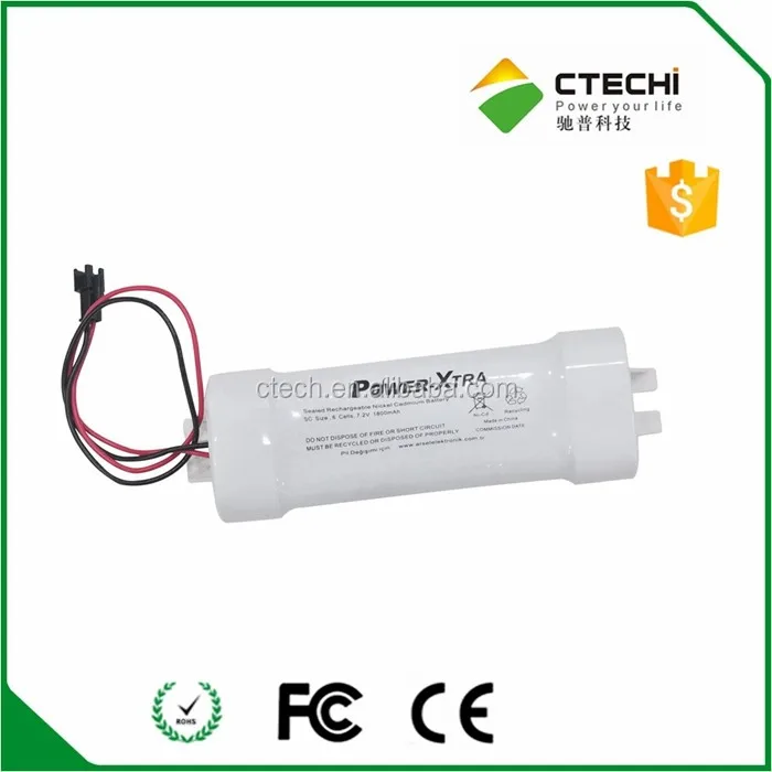 4.8v replacement battery for emergency light ni-cd D4500 4500mah battery