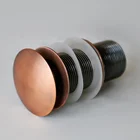 Aifol Hot Sale Bathroom Brass Basin Drainer Red Bronze Push Down Pop Up Sink Waste