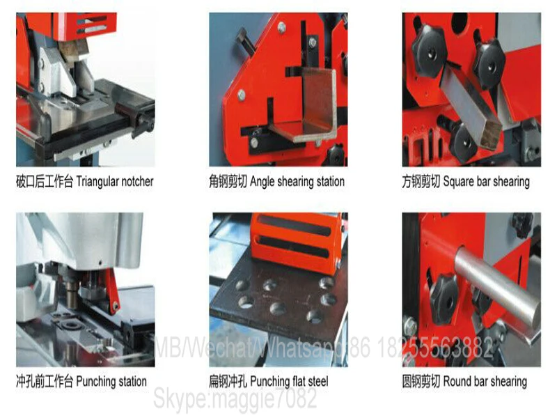 Multi-function Ironworker,Hydraulic Hole Punching Machine Q35Y-16 5 in 1 iron worker