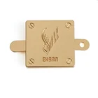 Kangsheng Factory Custom Bag Metal Logo Labels, High Quality Square Metal Tag Logo Charm For Handbags