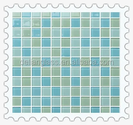 green series/iridescent crystal glass mosaic for family decoration