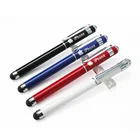 RCRO-024 2 In 1 Promotional Slim Aluminum Metal Roller Ball Pen Branded Logo Promotional Stylus Screen Touch White Pens