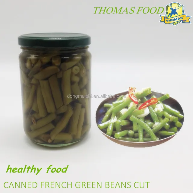 canned food french green bean cut in jar