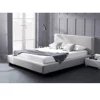 Flat MDF Bed Design White Bed