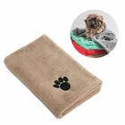 Custom Wholesale Cartoon Logo Towels Pet Hair Cleaning Use Washable Quick Dry Absorbent Microfiber Dog Towel