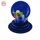 China 5pcs brilliant porcelain crystalline glaze european style porcelain dinnerware set