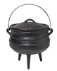 Outdoor big belly casting iron indian cooking pots with 3 legs