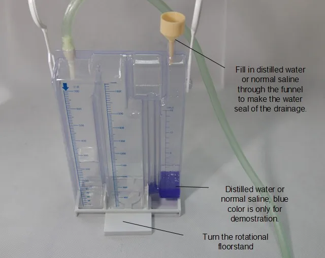 Disposable Chest Drainage Bottle Water Sealed Two Collecting Chambers