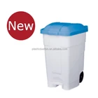 Low MOQ pedal bin recycle outdoor HDPE plastic wheelie