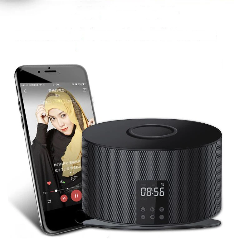 new products Multi-function subwoofer speaker portable power bank 4000mah with alarm clock - ANKUX.COM