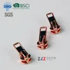 3# rose gold auto-lock slider with RJ3006 puller plating stability zipper attachments