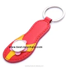 promotion custom shoe leather animal keychain (BK21508)