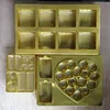 golden colour plastic chocolate packaging tray for sales