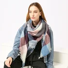 home scarf stole shawl scarf winter warm plaid shawl pashmina scarf for neck