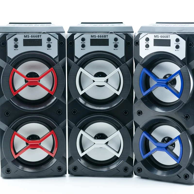 MS SPEAKER,4INCH PORTABLE WOODEN SPEAKER MP3 MINI PORTABLE BLUETOOTH SPEAKER STEREO WITH USB/SD/BT/FM, - ANKUX.COM