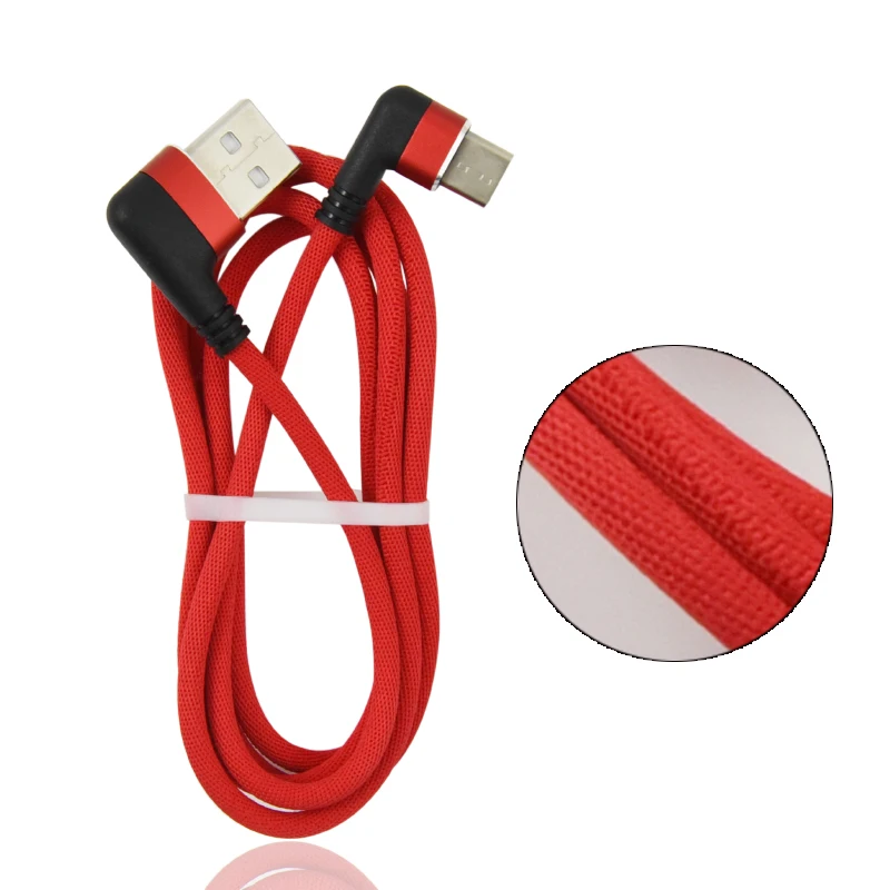Lo Shopping on-line di Trasporto libero Tessuto Cavo Dati USB Gioco di 90 Gradi USB Cavo di Ricarica per I Telefoni Cellulari - ANKUX Tech Co., Ltd