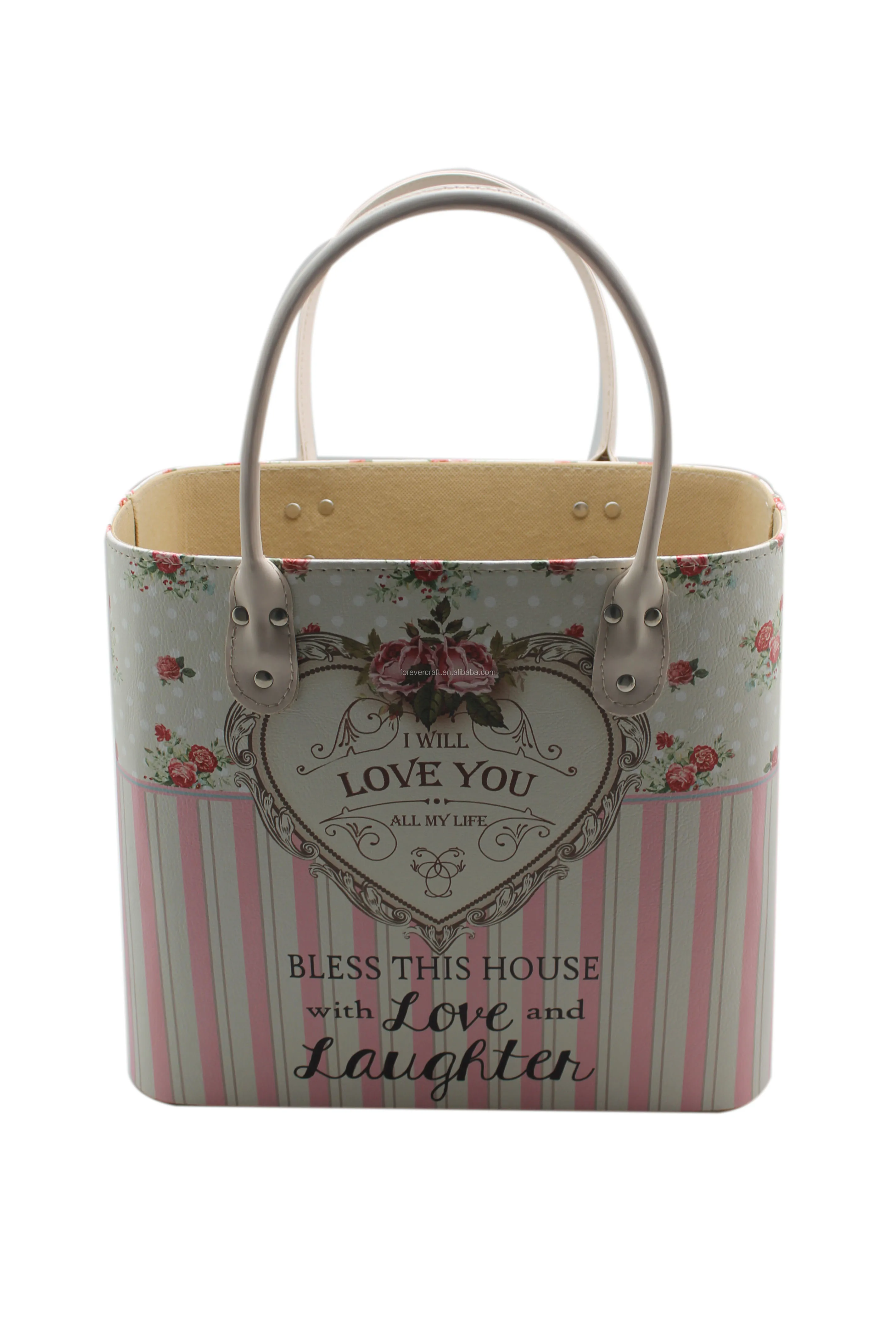 3 person picnic pu leather basket with handle on holiday
