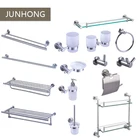 Promotional hotel bathroom 304 Stainless Steel bath accessory set with 15 pcs