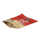 high quality brown laminated plastic bag stand up pouch with zipper kraft paper bag food packing bag with window