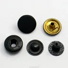 Matt black Cap Spring Snap Button For Garment