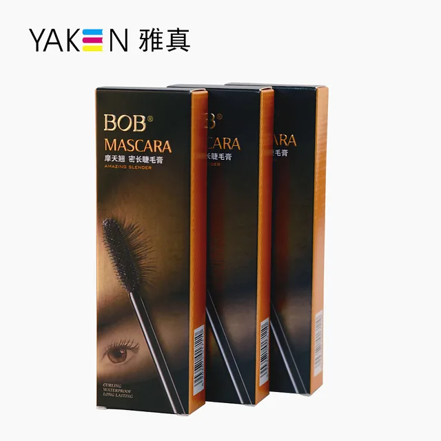 logo printed foldable disposable cosmetic paper packaging eyelash mascara packing box