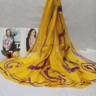 Chiffon Hot Selling Wholesale Custom Colorful Thin 100% Silk Print Women Long Scarf