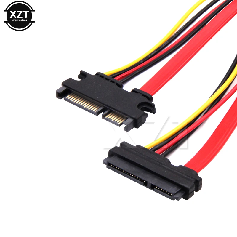 NEW 22Pin SATA Male to Female 7+15 pin 5 Wire Power Data Combo Extension ZSD 