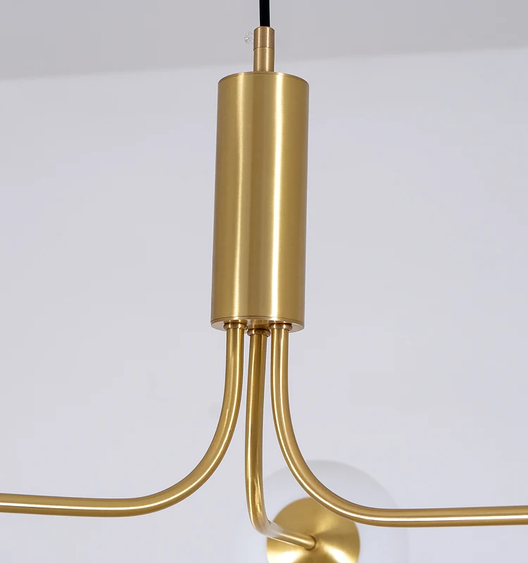 Postmodern Nordic American chandelier creative personality restaurant lamp bedroom art wrought iron branch molecular chandelier