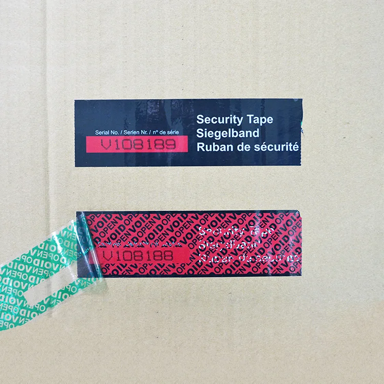 High quality serial number security tape tamper evident packing 
