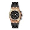 Custom stainless steel case rubber band quartz movement luxury watches men wrist with diamond