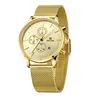 Megir 2011 Men's Quartz Watches Fashion Chronograph Waterproof Watch Men Gold Black Luminous Hour Luxury Wristwatch