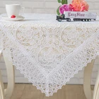 Trade direct supplier cheap wedding and home decoration embroidered stock lace table cloth