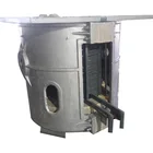 Automatic tilting reducer control aluminum shell 1ton scrap stainless steel melting furnace