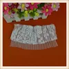 Fancy wholesale flower design white ruffled lace for women