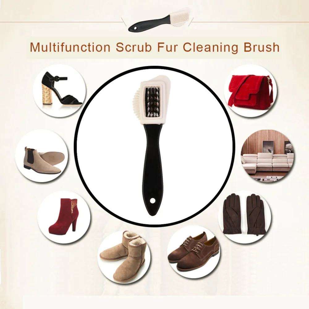 NEW high quality Multifunctional Scrub Fur Shoes Cleaning Brush Portable Size Snow Boots Suede Shoe Cleaner Cleaning Brush