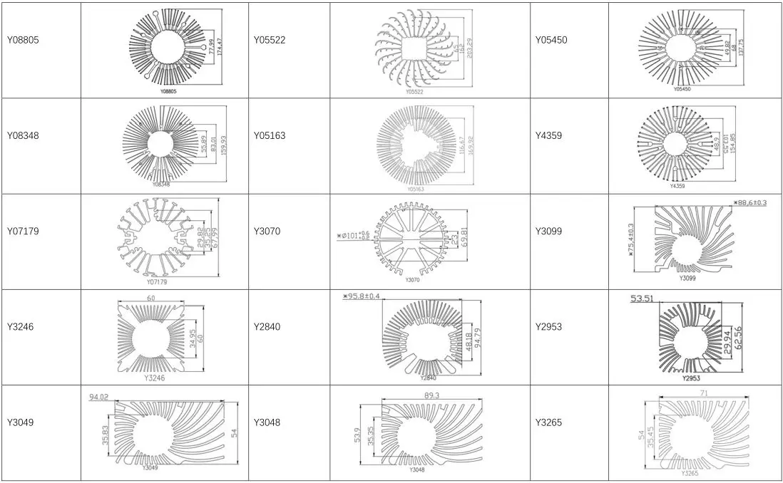 l shape aluminum extruding heatsink