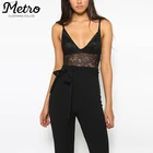 women summer sleeveless custom sexy black lace bodysuit