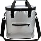 Trendy Insalated Nylon Cooler Bag With Front Pocket