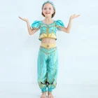 Hot sales halloween cosplay for party kids fancy dress princess jasmine costume for girls