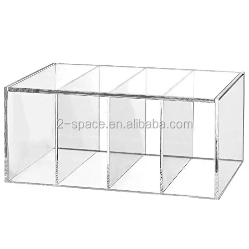5.5/" x 3.6/" Clear Window Large Hinge Tin Case Storage Box
