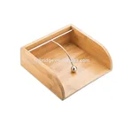 Bamboo Napkin Holder with Stainless Steel Weight Guide, Kitchen Countertop Design, Natural