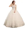 Cap Sleeve Ball Gown Lace Bride's Wedding Dresses