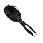 Bristle hair brush nylon plastic self cleaning hair brush