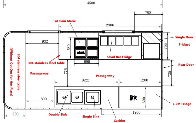ecocampor chinese mobile fast food truck trailer