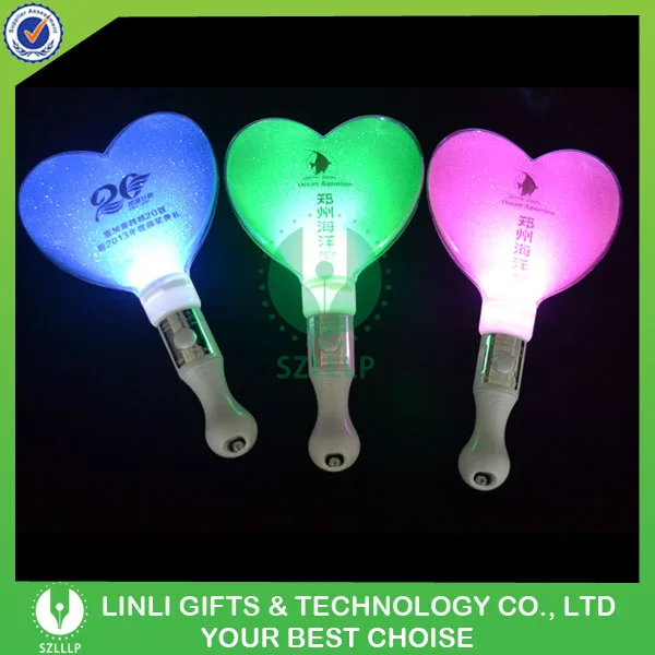 day gift fashionable led toys light heart stick for lovers