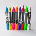 Multi colors 8mm window marker pen LED writing board fluorescent marker pens erasable liquid chalk marker pen