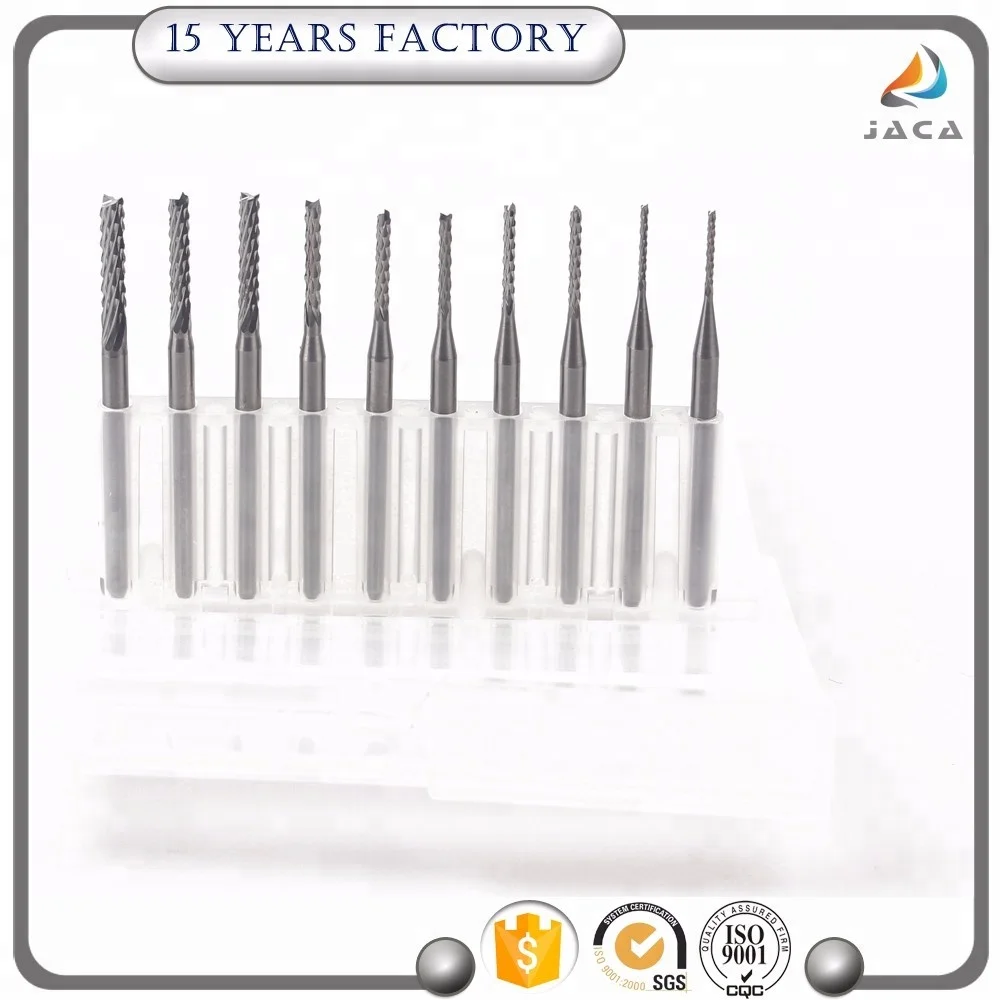 JACA 5A Grade Flat Bottom Corn teeth milling Corn teeth milling cutter Cement plate cutting bit Diameter:3.175/4/6mm