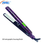 2019 Super hot selling LCD display ceramic hair flat iron water print housing hair straightener create your own brand